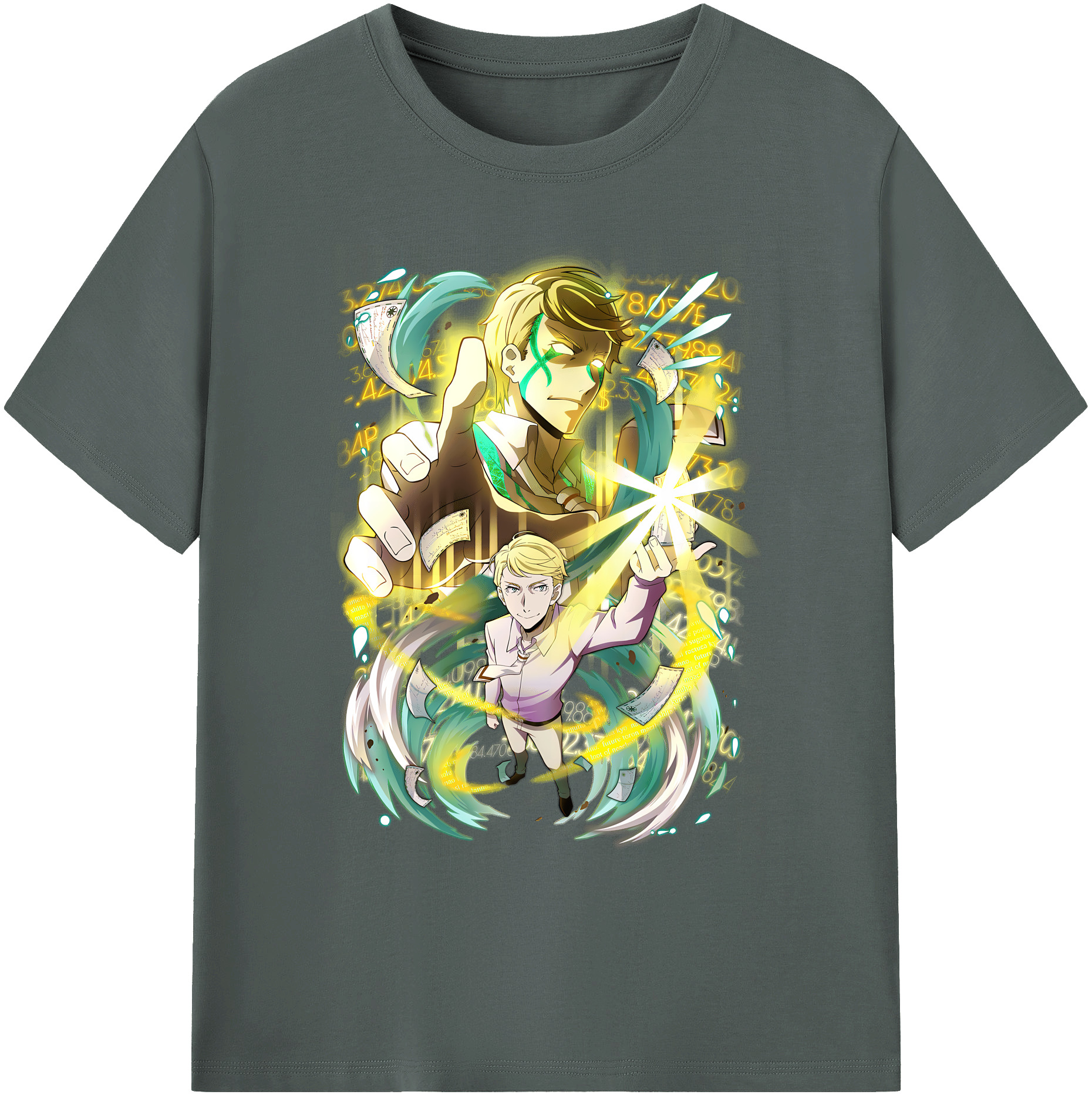 （画像用） 文豪ストレイドッグス Bungo Stray Dogs 綿100％ メンズ半袖Tシャツ｜肌触りやわらか＆通気性
